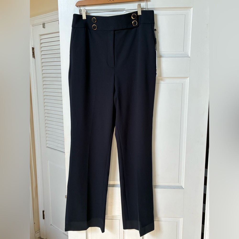 Calvin Klein Navy High Waisted Women's Trousers